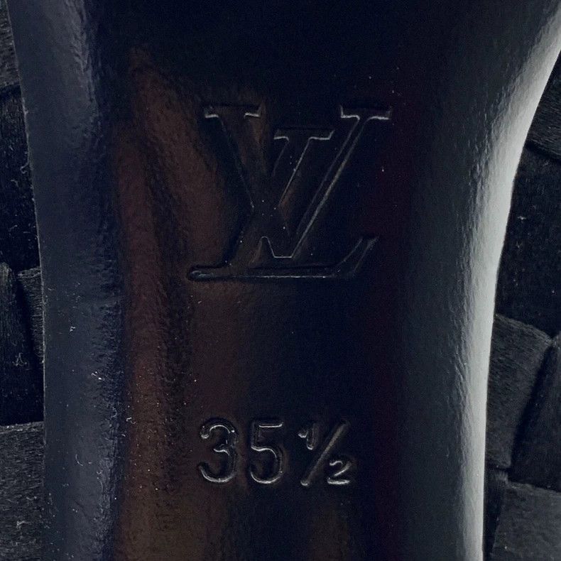 Louis Vuitton Louis Vuitton Black leather-paneled stiletto pointed pumps Size US 5 / IT 35 - 6 Thumbnail