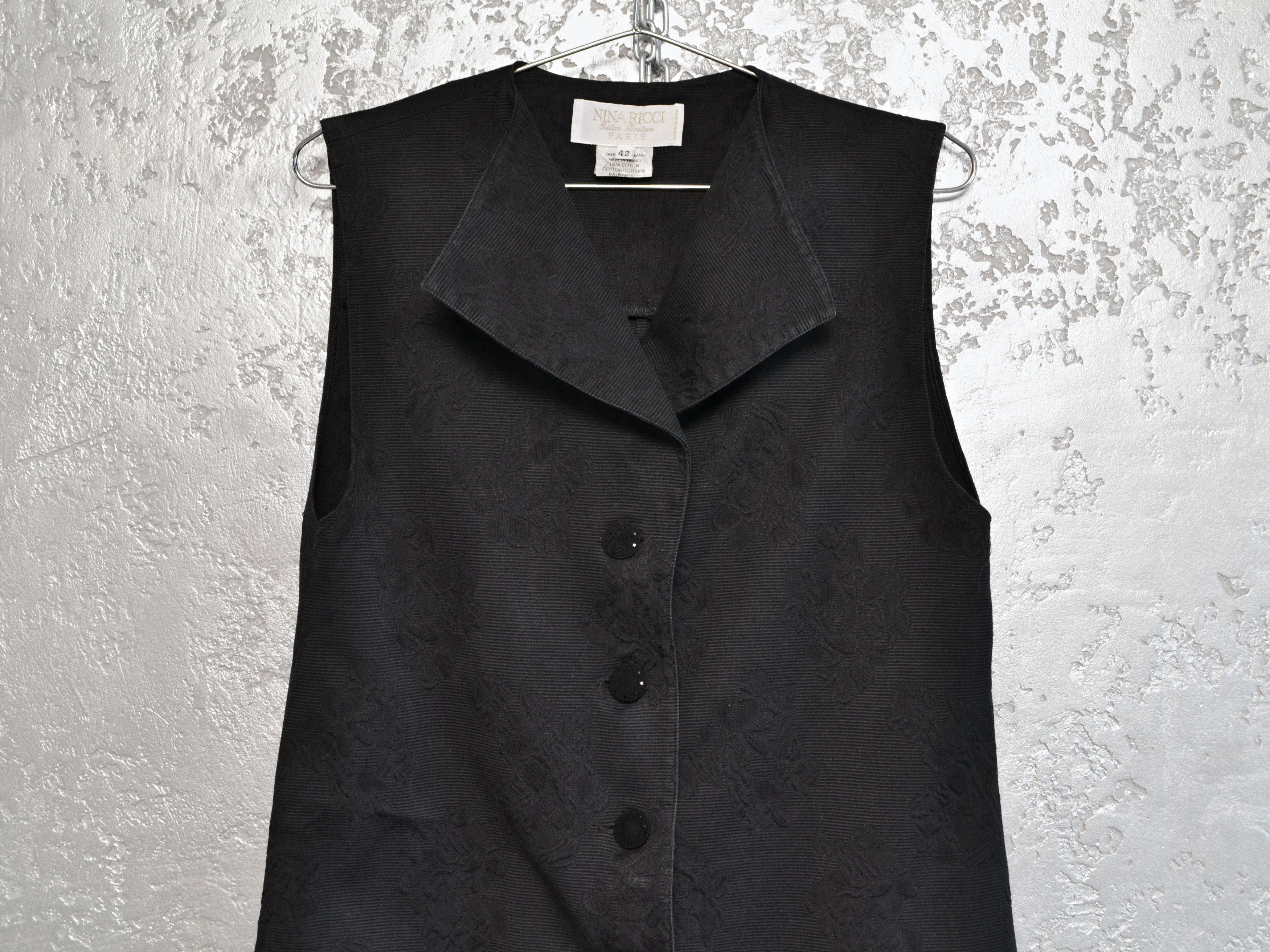 Nina Ricci NINA RICCI Vintage Black Cotton Dress Women’s Size 42 Size M / US 6-8 / IT 42-44 - 4 Thumbnail