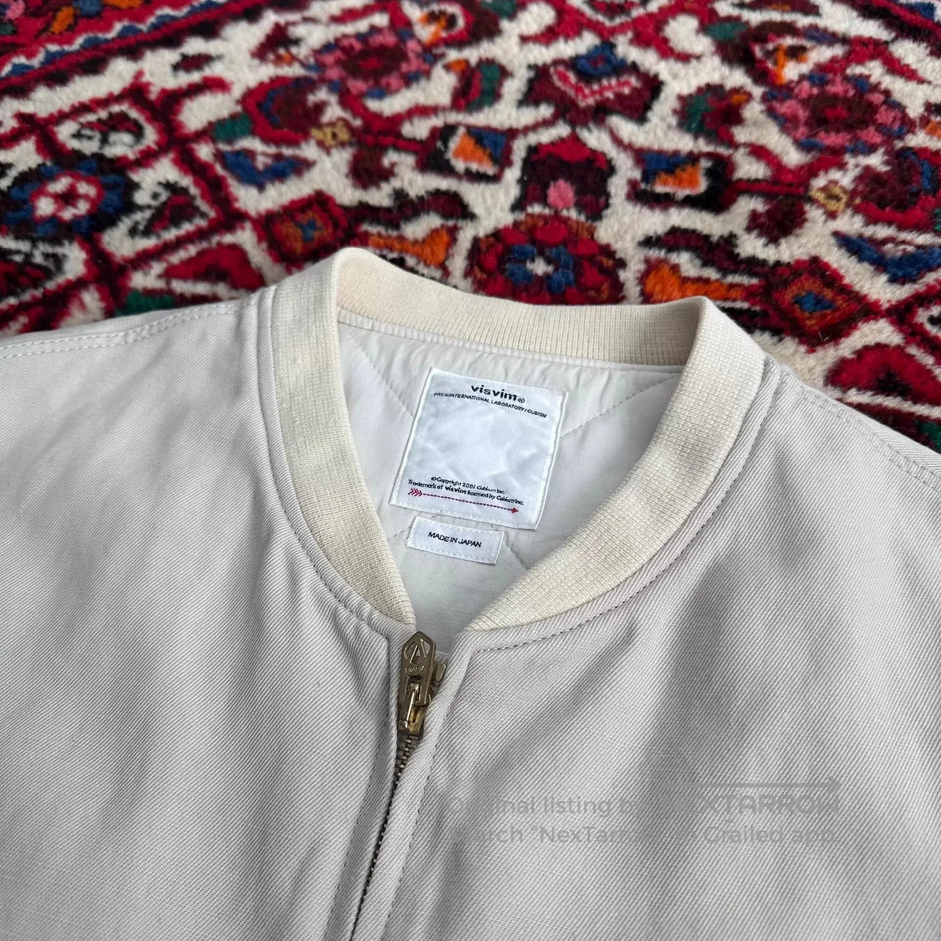 Visvim White Zip-Front Bomber Jacket Size L. Size US L / EU 52-54 / 3 - 6 Thumbnail