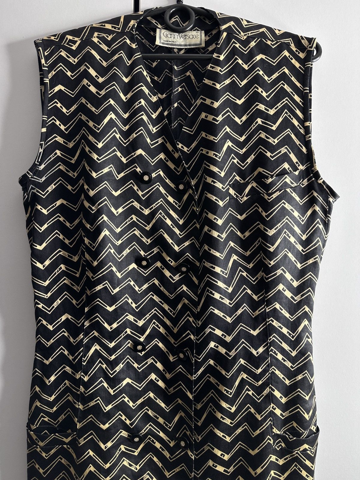 Versace Rrp 1270$ 🔥 Gianni Versace Vintage Sleeveless Dress Size M / US 6-8 / IT 42-44 - 2 Thumbnail