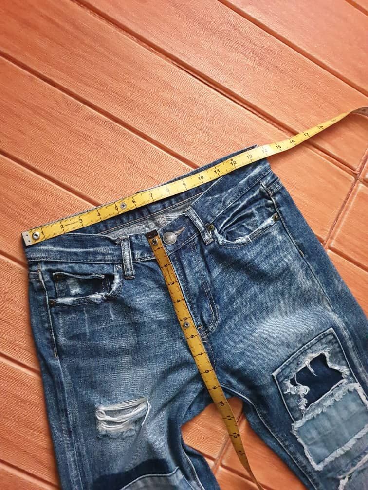 Japanese Brand Ingni patchwork distressed punk rockers jeans Size US 28 / EU 44 - 4 Thumbnail
