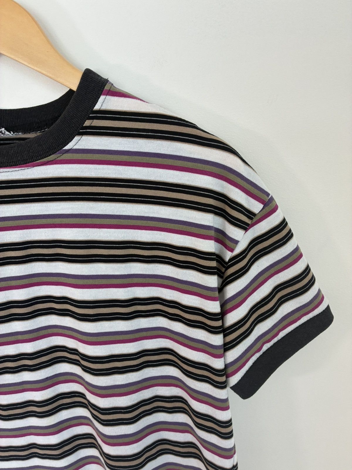 Vintage Vintage Distressed Blank Striped Ringer Tee Size US M / EU 48-50 / 2 - 4 Thumbnail