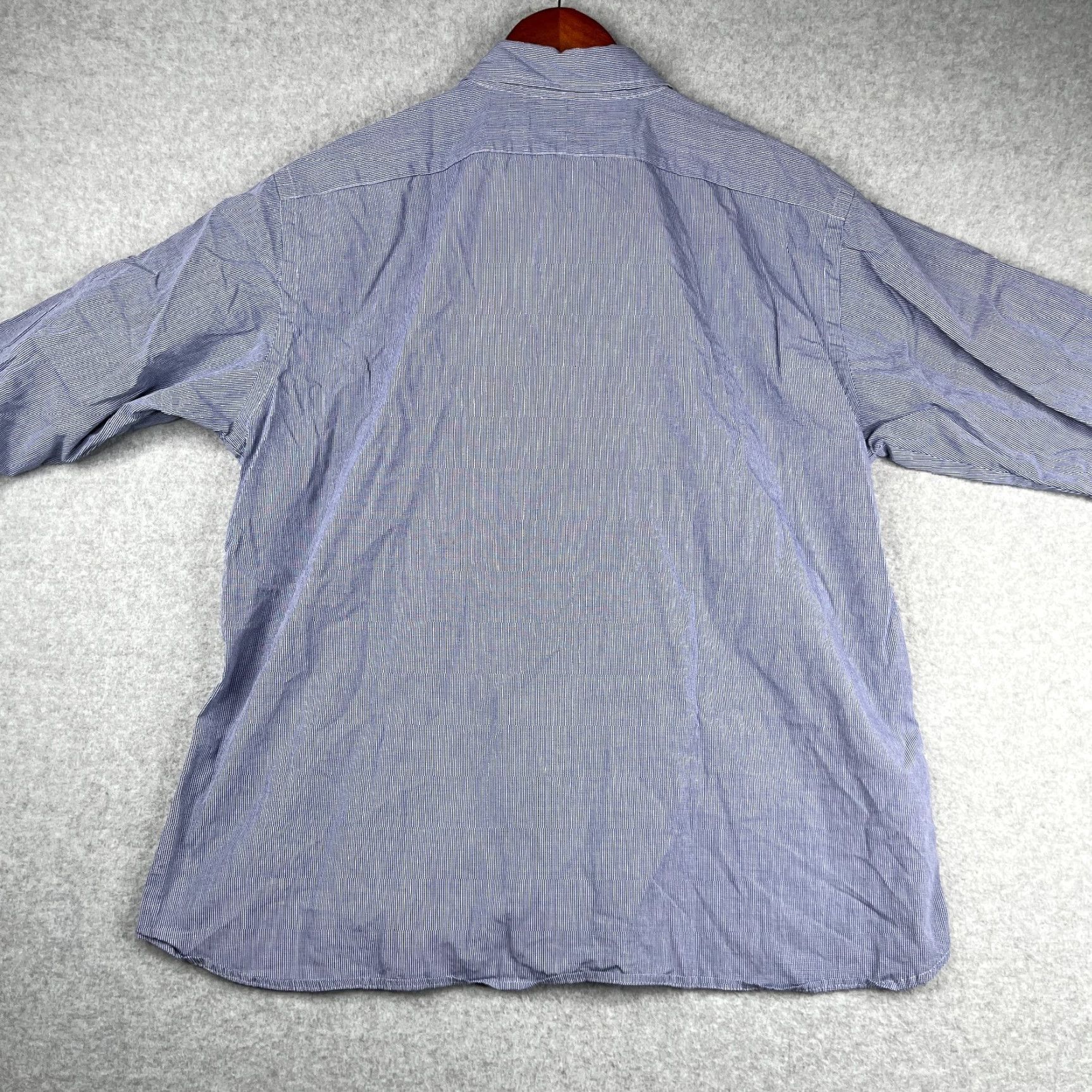 Polo Ralph Lauren Polo Ralph Lauren Shirt 17.5 Blue Mini Check Casual Button-Up Long Sleeve Men's Size US XXL / EU 58 / 5 - 5 Thumbnail
