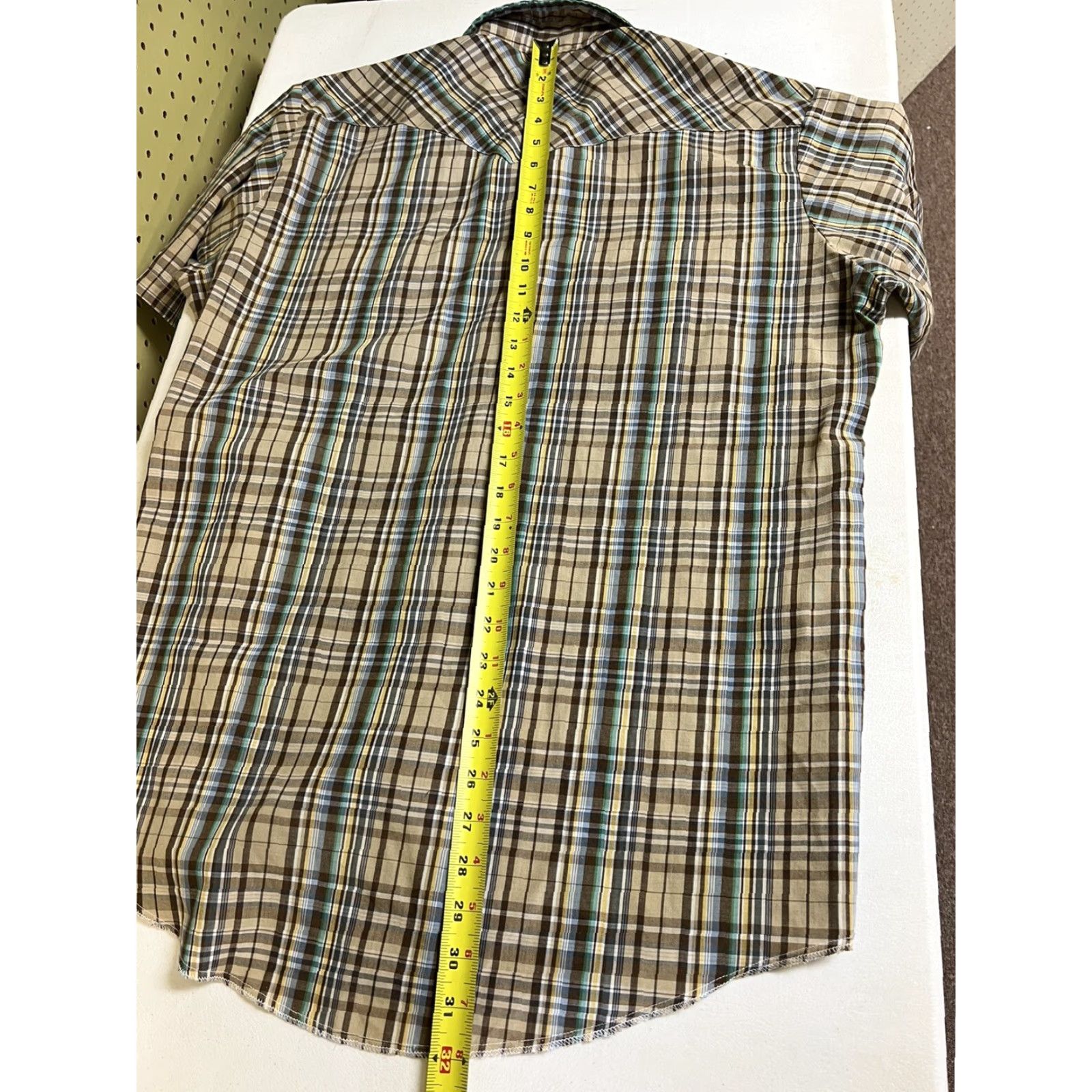 Vintage VINTAGE Holt Pearl Snap Shirt Mens L Blue Brown Plaid Short Sleeve Western Shirt Size US L / EU 52-54 / 3 - 6 Thumbnail