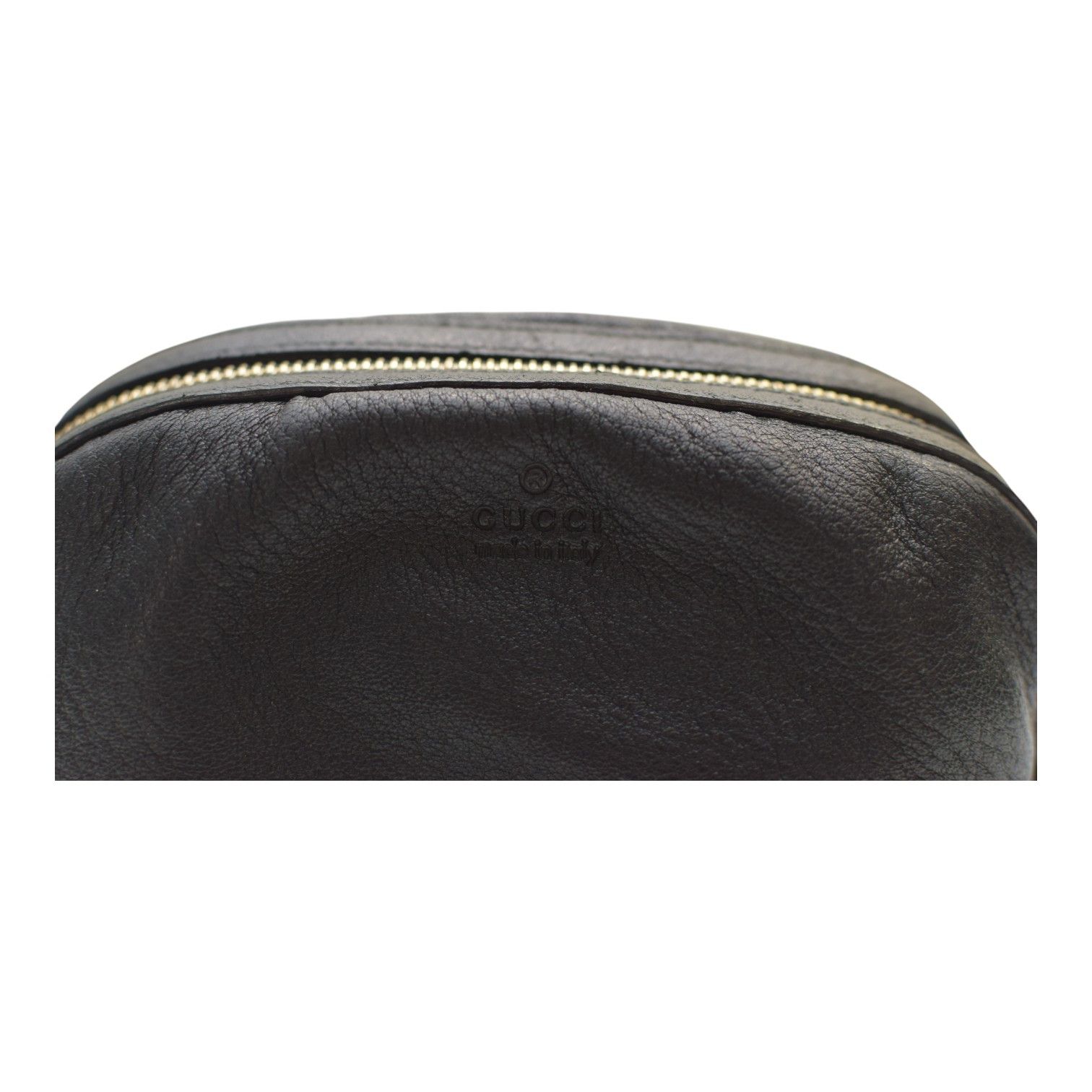 Gucci GUCCI Vintage Black Leather Bamboo Zip Clutch Bag in black Size ONE SIZE - 14 Thumbnail
