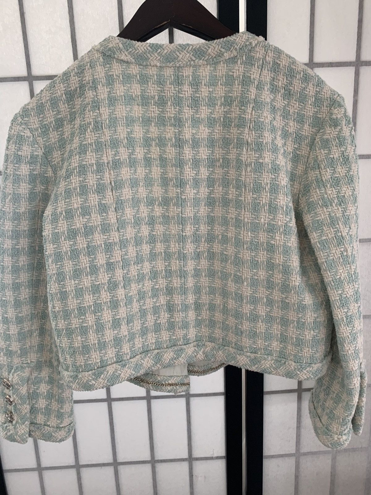Chanel CHANEL 2023 RUNWAY MINT ECRU TWEED CROP JACKET SIZE 36 Size S / US 4 / IT 40 - 3 Thumbnail