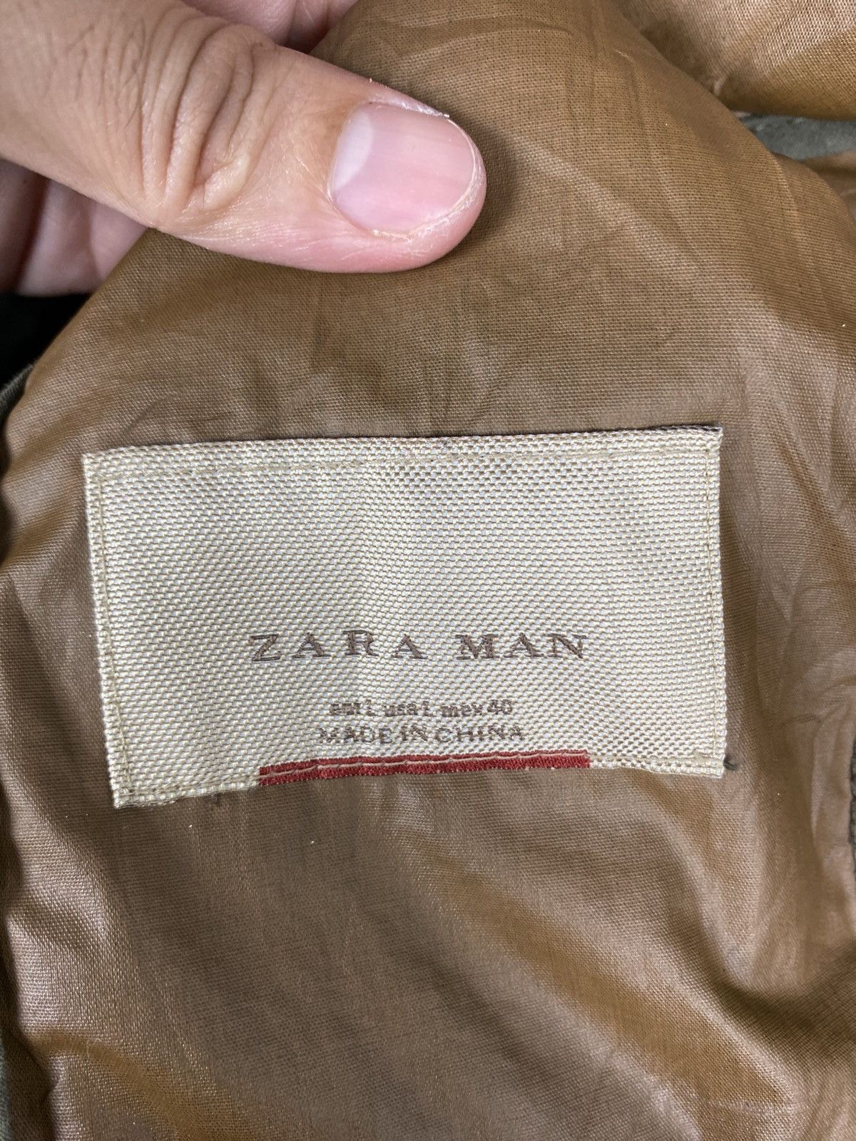 Zara Rare‼️ ZARA MEN Olive Green Military Style Jacket Size US M / EU 48-50 / 2 - 7 Thumbnail