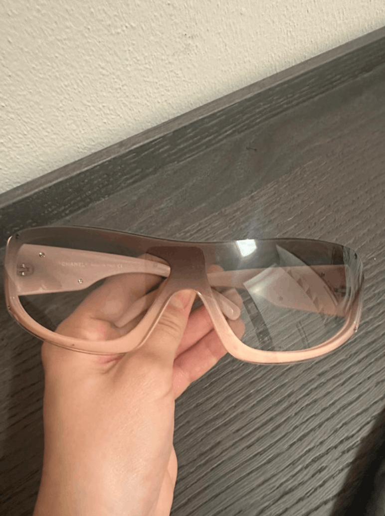 Chanel × Vintage CHANEL Sunglasses 5072 Mask Visor Rimless Ski Shield 4033 Size ONE SIZE - 7 Thumbnail