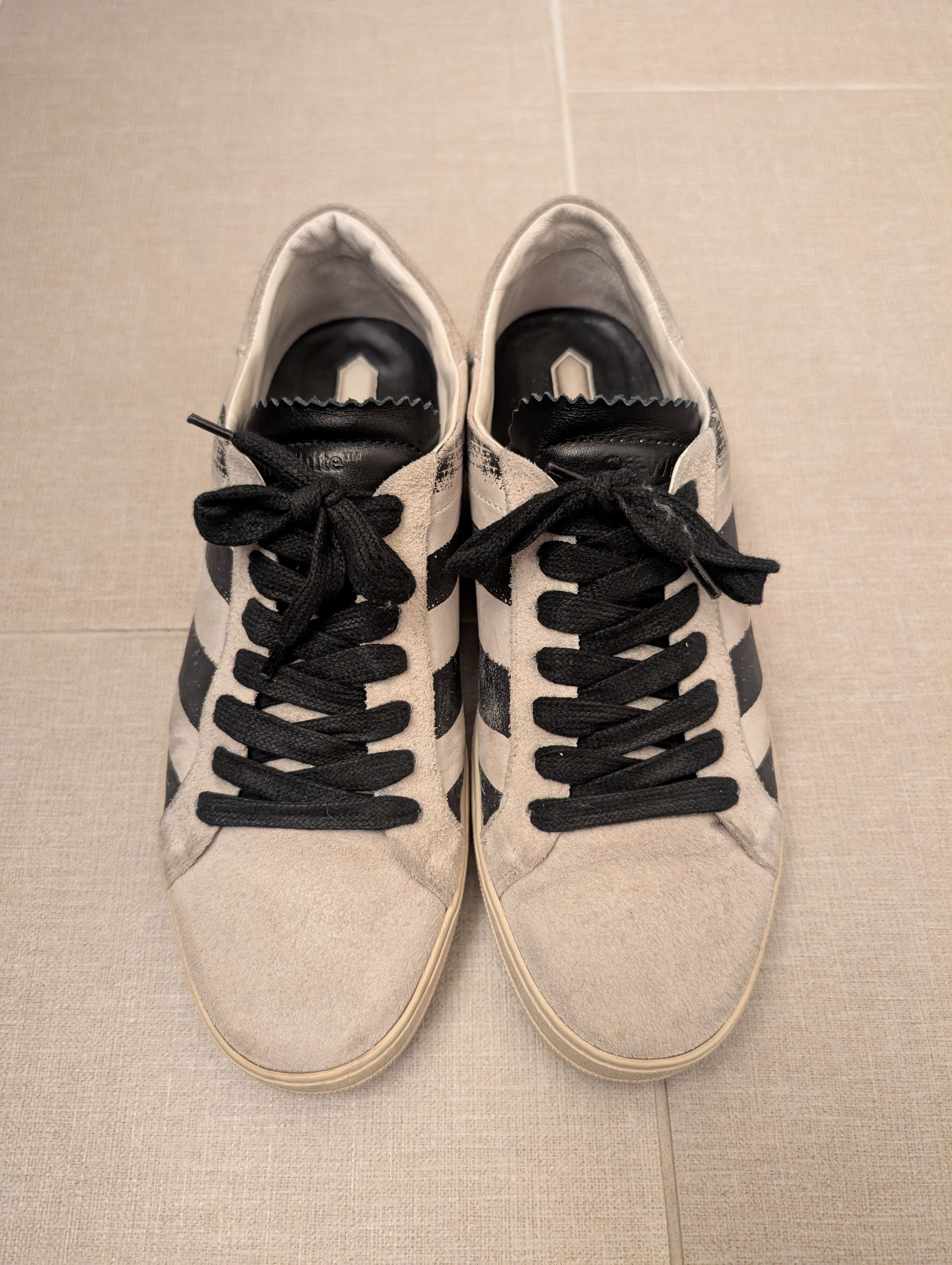 Off-White Virgil Era Off-White - USED Beige and Black Suede Sneakers Size US 6 / EU 39 - 2 Thumbnail