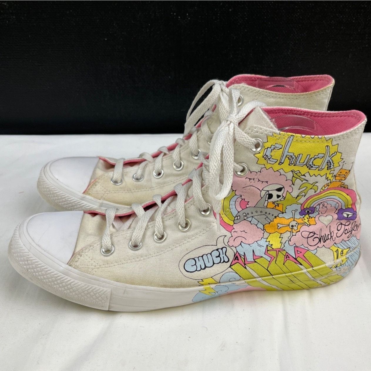 Converse Converse Chuck Taylor Unisex White Shoes/Sneakers SzM10.5/W1 Size US 10.5 / EU 43-44 - 3 Thumbnail