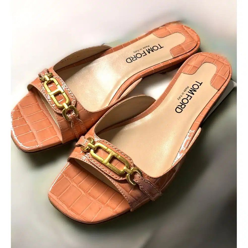 Tom Ford o1loc1c0325 W3357 Slide Flats in Brown Size US 6 / IT 36 - 1 Preview