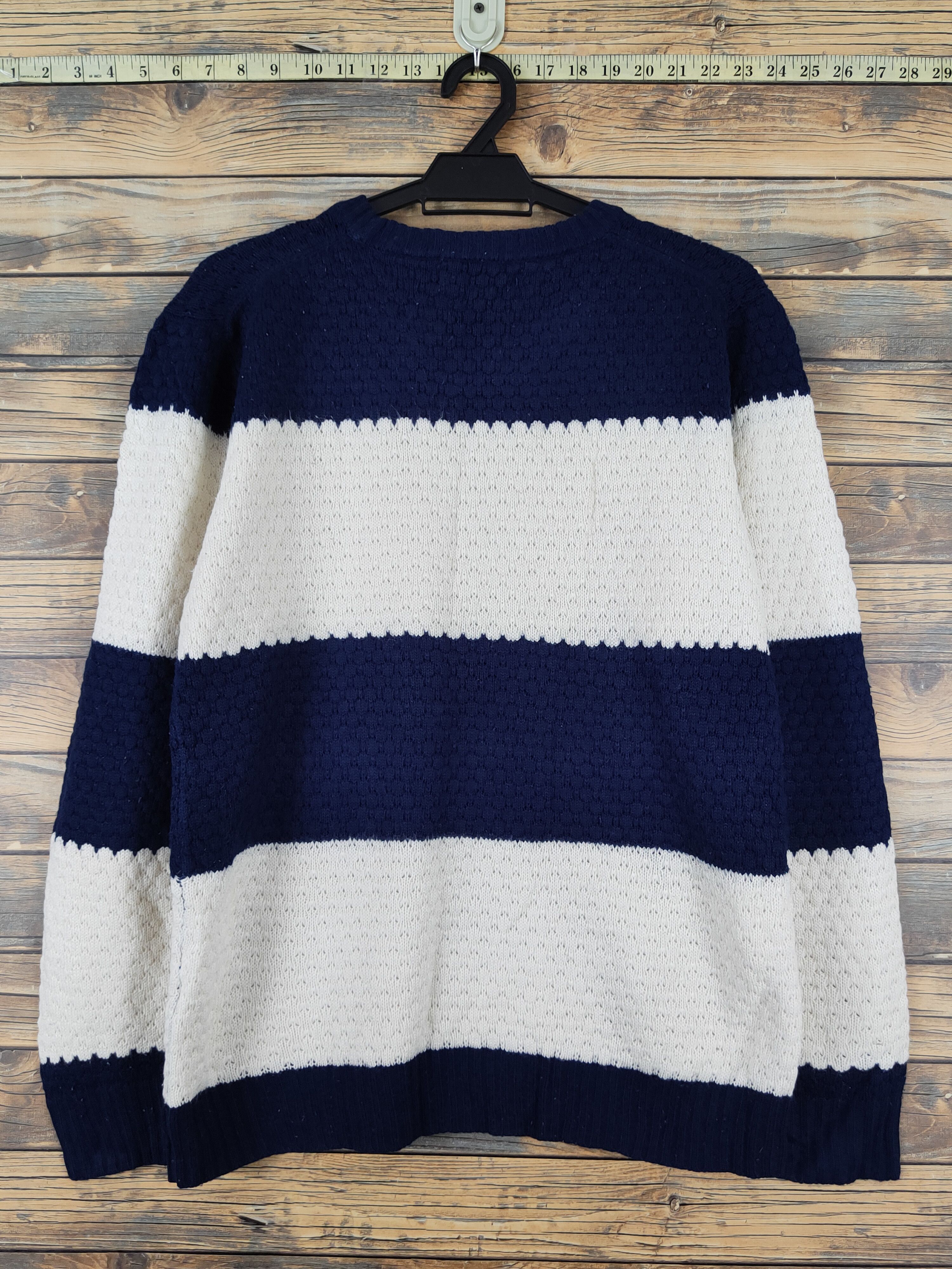 Homespun Knitwear Cathy's Closet Navy Cream Stripe Knitwear Sweatshirts#W 1004 Size US M / EU 48-50 / 2 - 7 Thumbnail