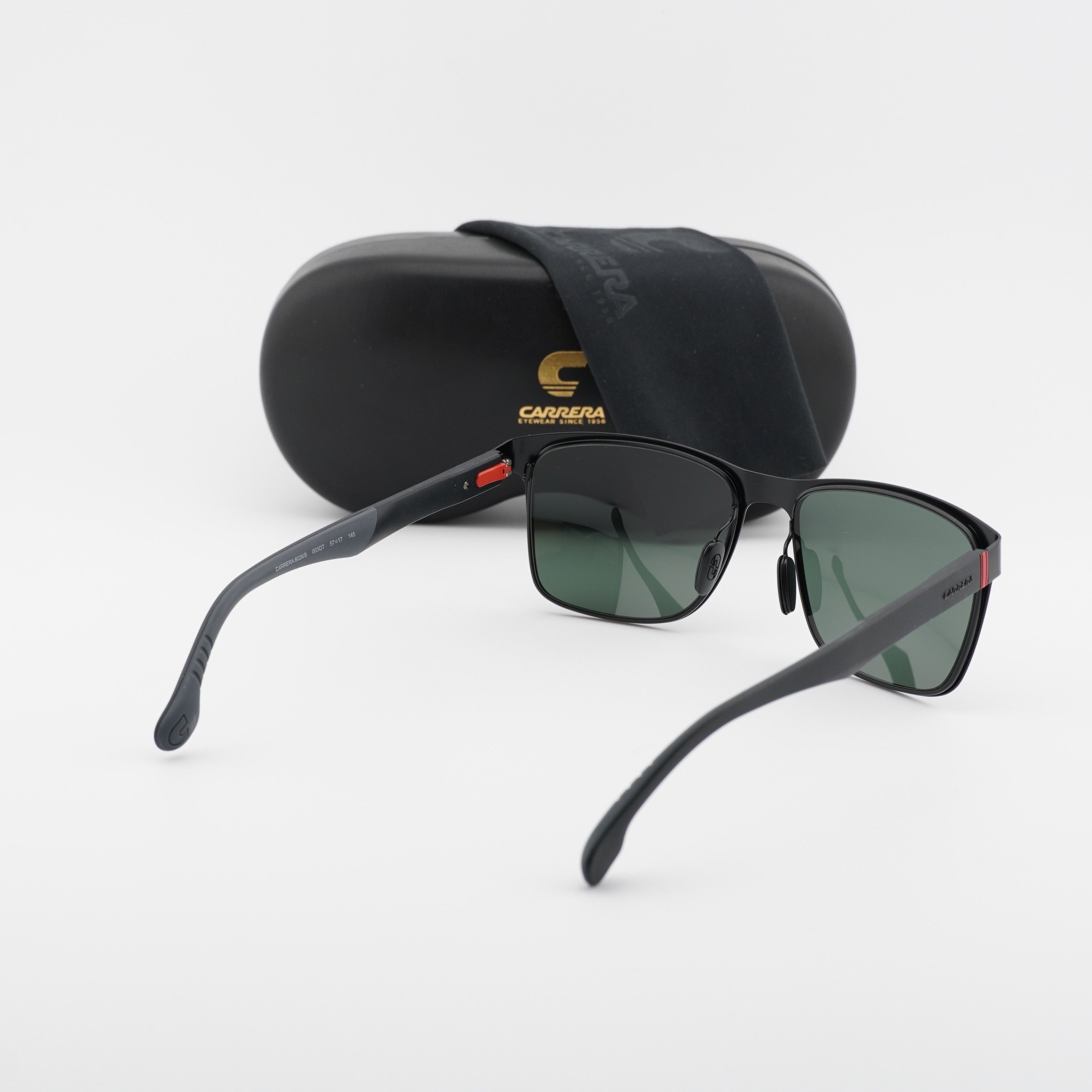 Carrera Carrera 8026/S 003/QT Sunglasses Black Square Frame Size ONE SIZE - 10 Thumbnail
