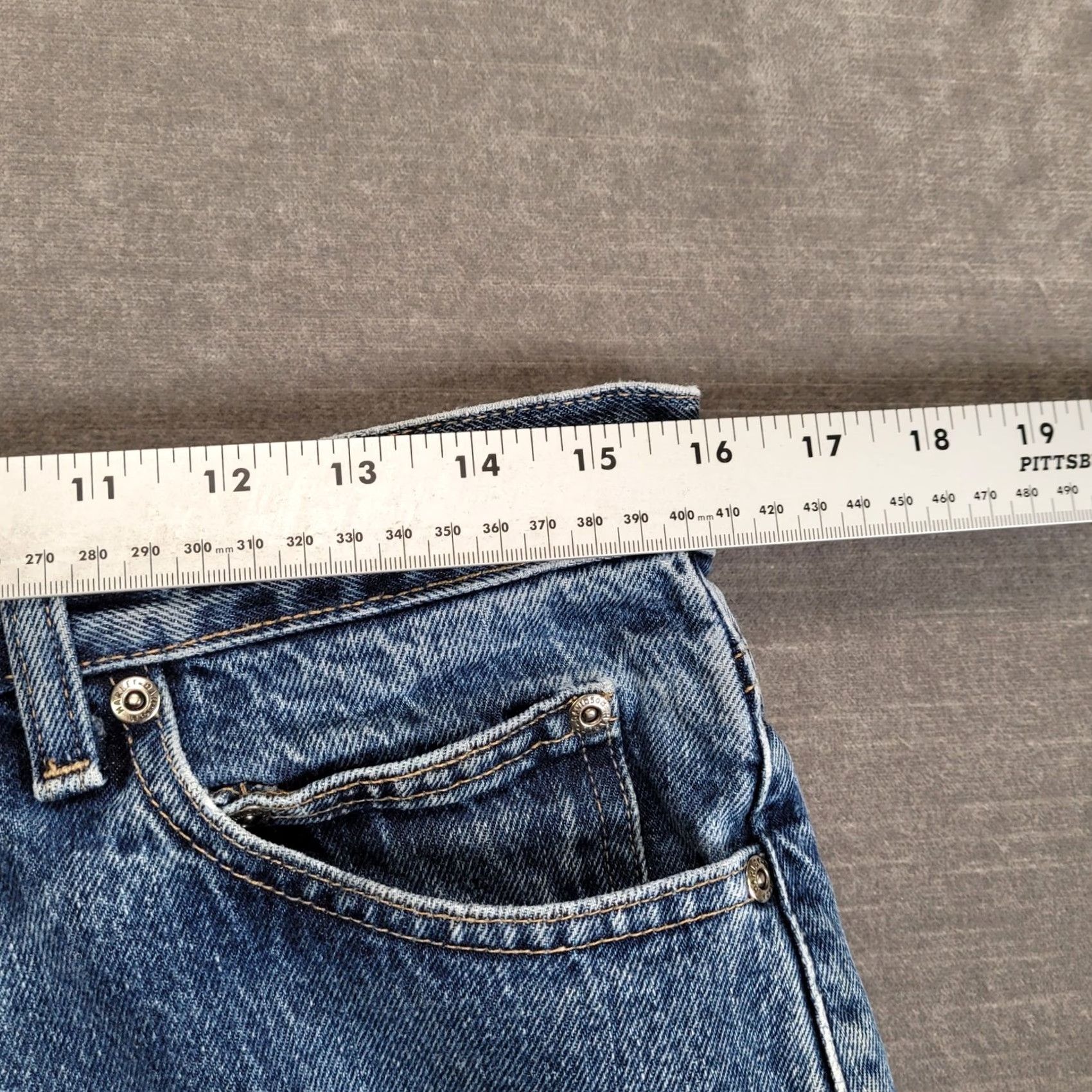 Harley Davidson VINTAGE Harley-Davidson Jeans Mens Bootcut Denim 32x29 Blue Leather Belt Loops Mens Jeans Distressed Authentic MotorClothes 90s Size US 32 / EU 48 - 4 Thumbnail
