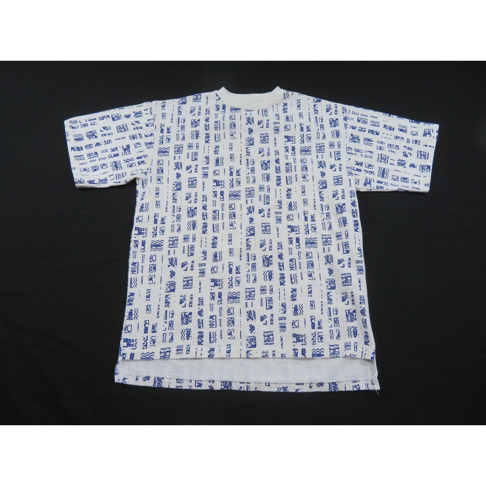 Other Off the Top All-Over Print T-Shirt White Blue Sz L 1980s Size US L / EU 52-54 / 3 - 1 Thumbnail