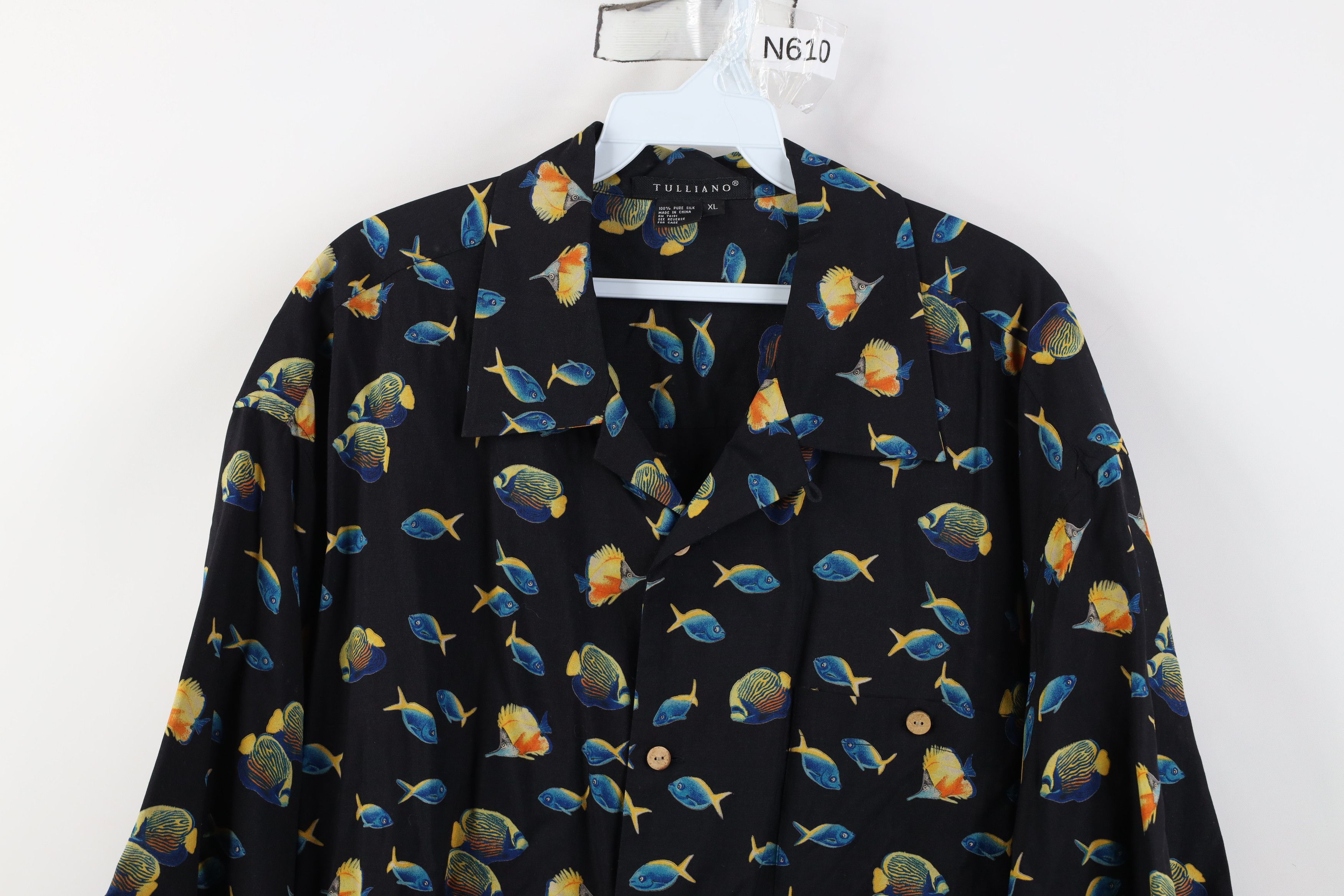 Vintage Vintage 90s Streetwear Collar Fish Collared Button Shirt AOP Size US XL / EU 56 / 4 - 2 Thumbnail