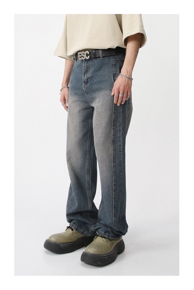 Japanese Brand × Jean Retro straight-leg distressed side pocket casual jeans Size US 32 / EU 48 - 2 Thumbnail