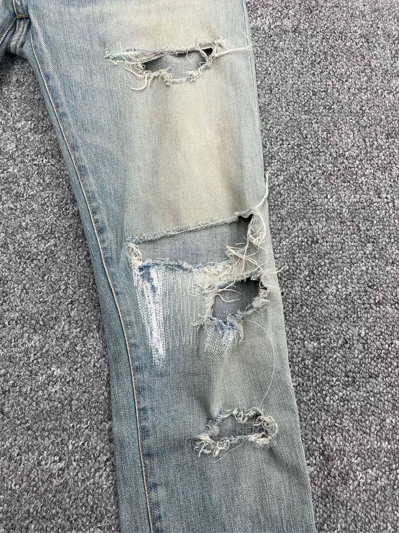 Saint Laurent Paris Saint Laurent Paris Destroyed blue jeans Size US 28 / EU 44 - 5 Thumbnail