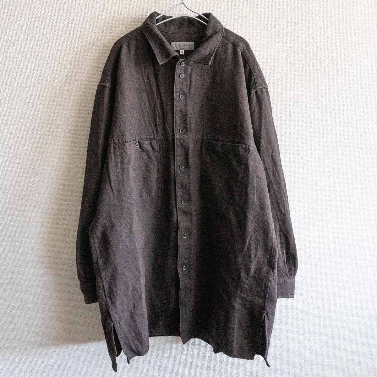 YOHJI YAMAMOTO POUR HOMME wool line mixed shirts HJ-b10-121