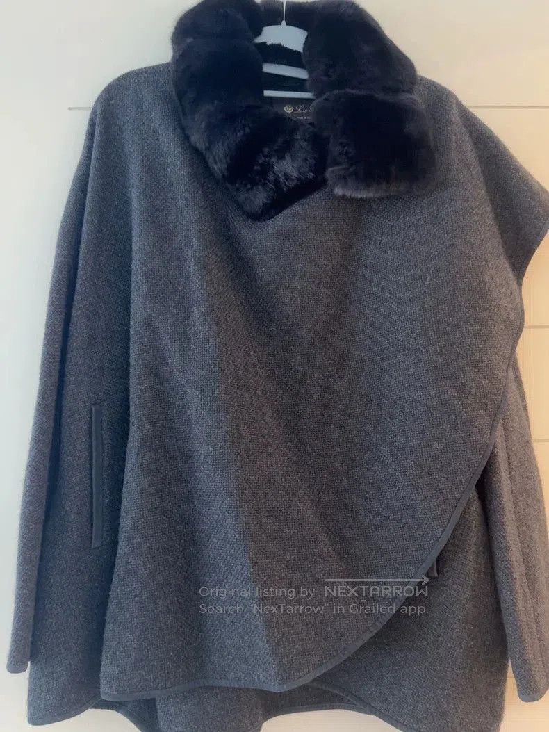 Loro Piana Loro Piana Cashmere Fur Trim Coat Cape. Size US S / EU 44-46 / 1 - 3 Thumbnail