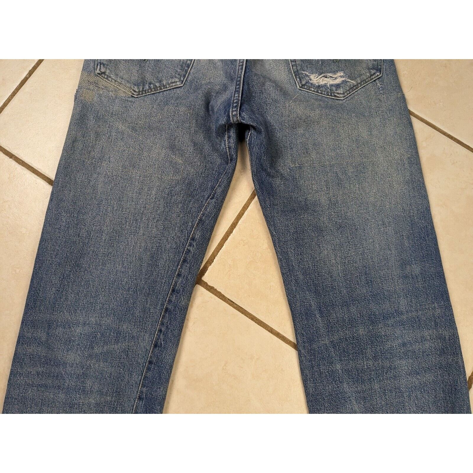 Levi's LVC LEVIS 501XX 31x34 Distressed Big E Selvedge Jeans Size US 31 - 15 Thumbnail