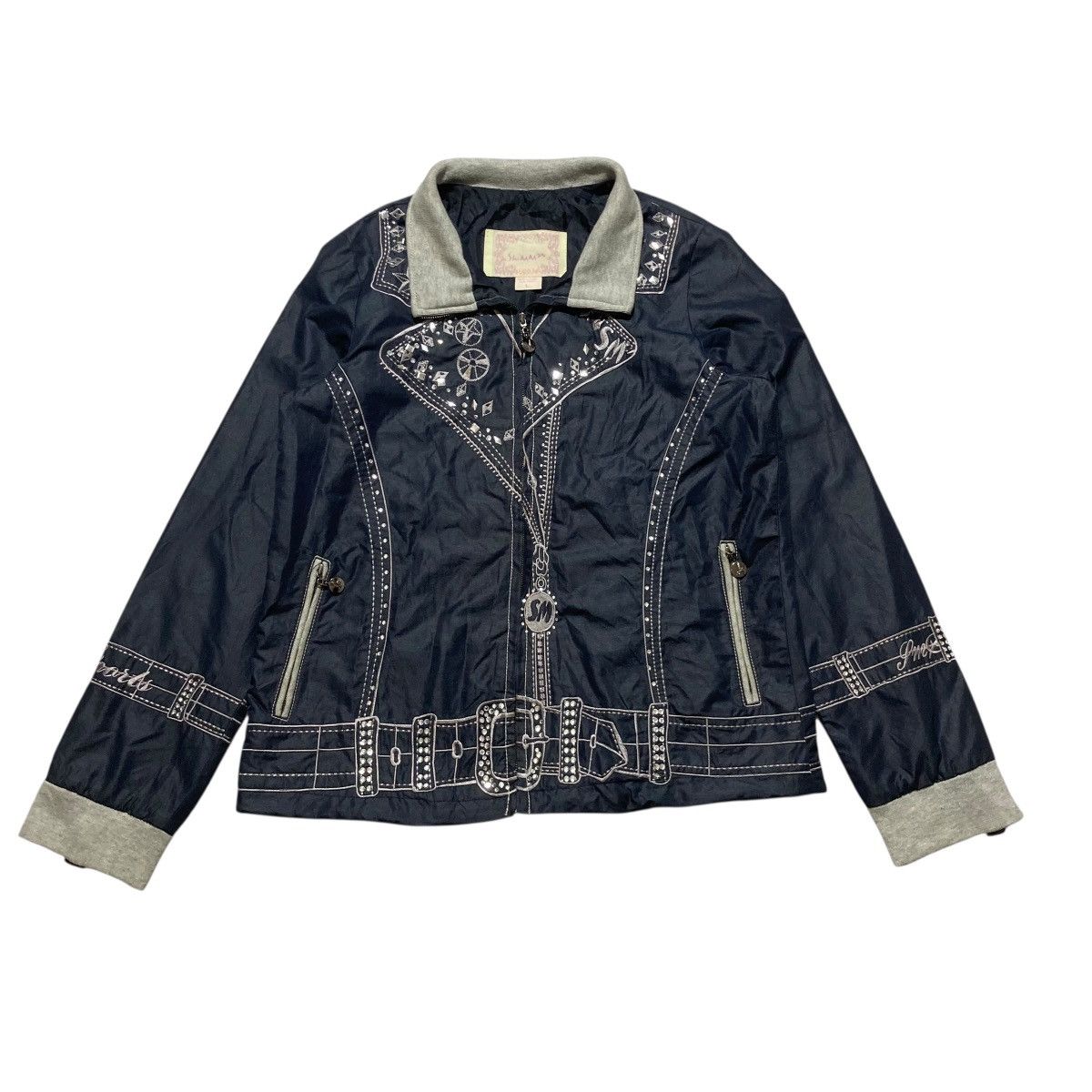 If Six Was Nine SHIMMZNI - Studded Embroidery Design Jacket Vkei Japanese Size M / US 6-8 / IT 42-44 - 2 Thumbnail