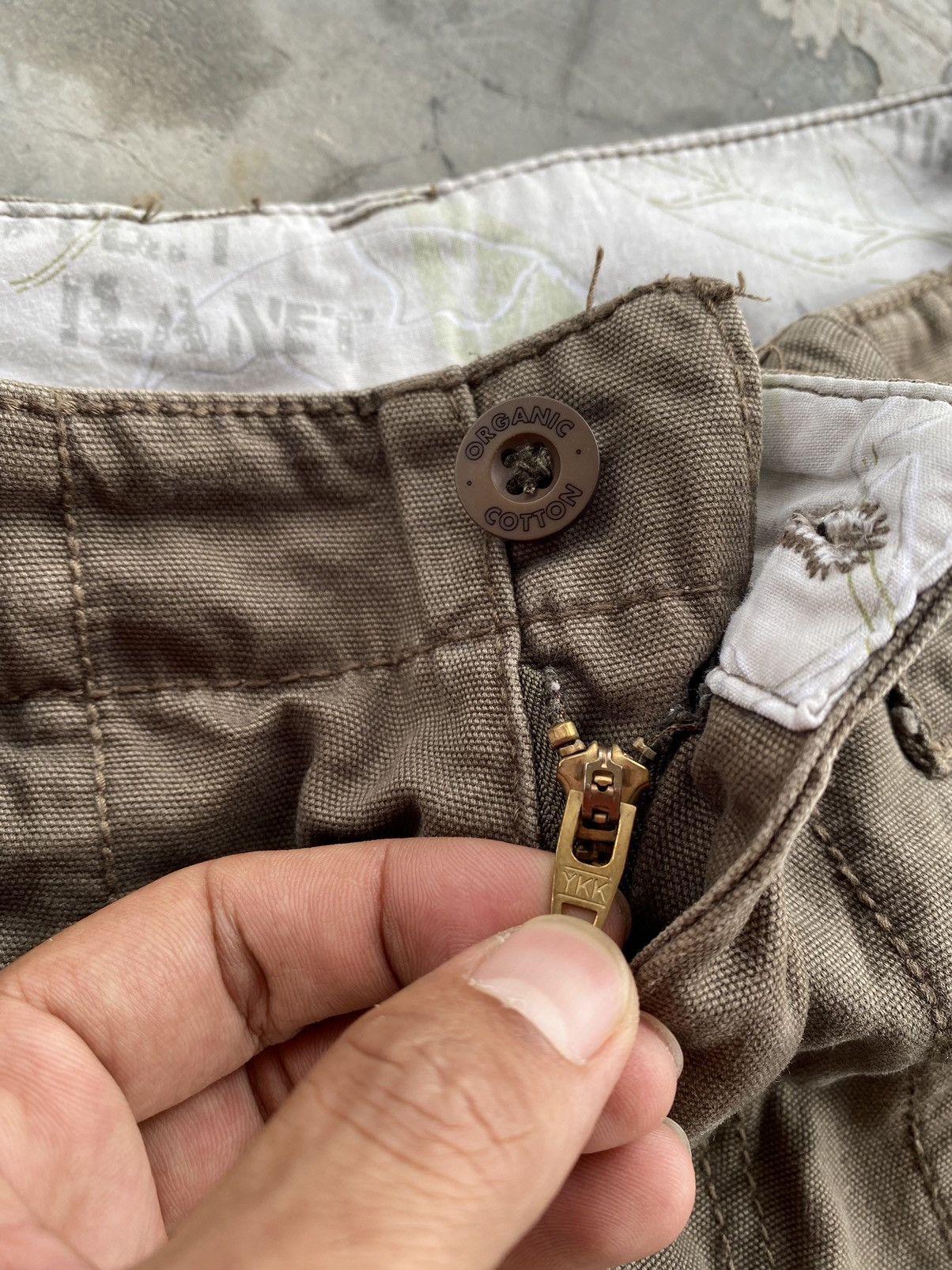 JNCO × Japanese Brand Baggy Jeans Green Source Sun Faded Chocolate/Green Cargo Size US 30 / EU 46 - 8 Thumbnail