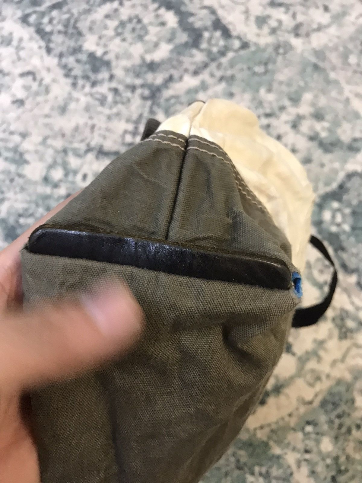 Pleats Please Issey Miyake SS15 Pleats Please Issey Miyake Leather x Canvas Bag Size ONE SIZE - 15 Thumbnail