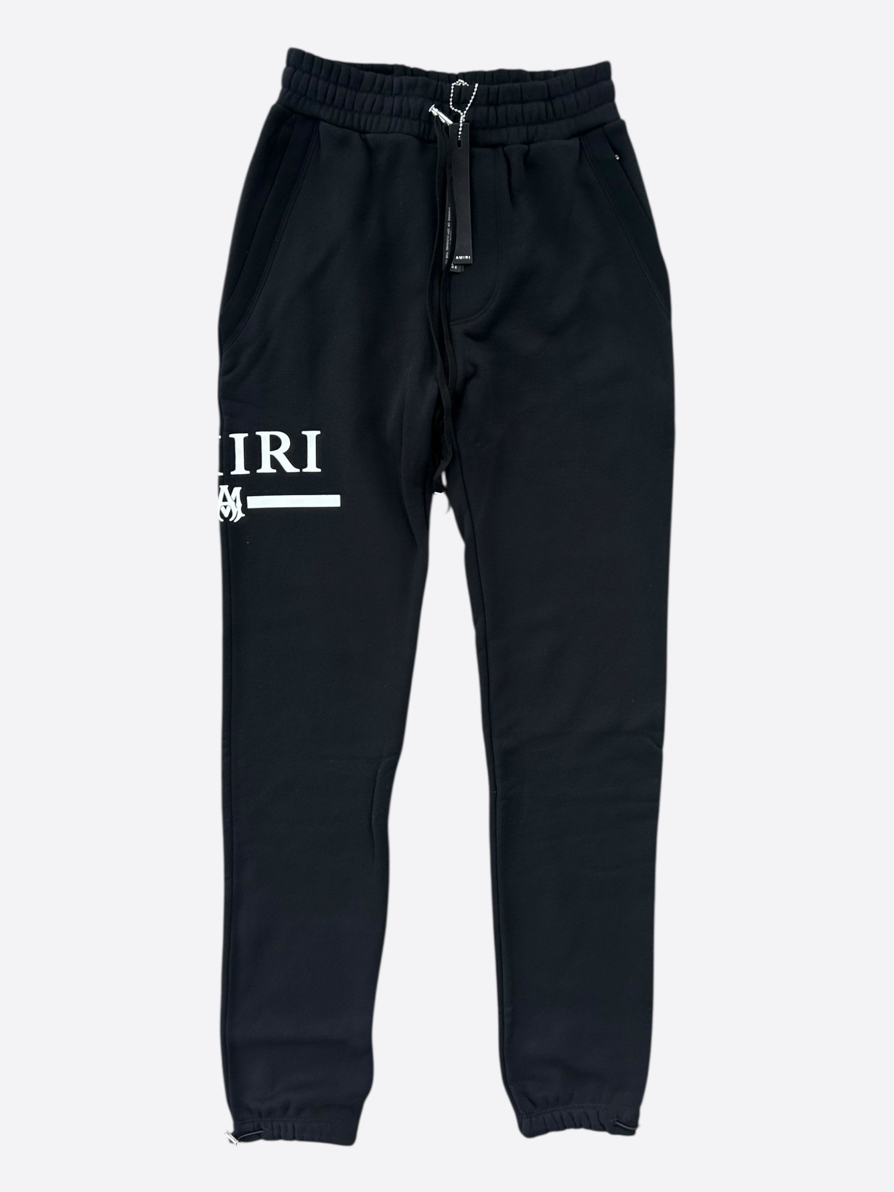 Amiri Amiri Black & White MA Bar Logo Sweatpants Size US 30 / EU 46 - 1 Thumbnail