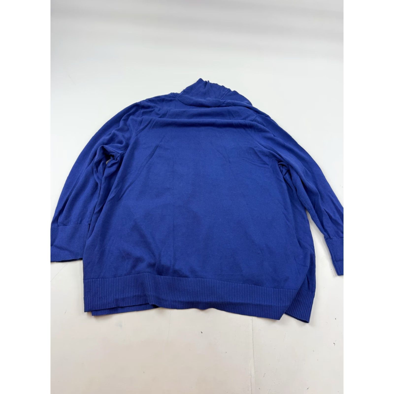Lands' End Lands' End Cardigan Sweater Womens 3X Blue Open Knit Pockets Cotton Modal Knit V-Neck Long Sleeve Plus Size Casual Size XXL / US 16-18 / IT 52-54 - 6 Thumbnail
