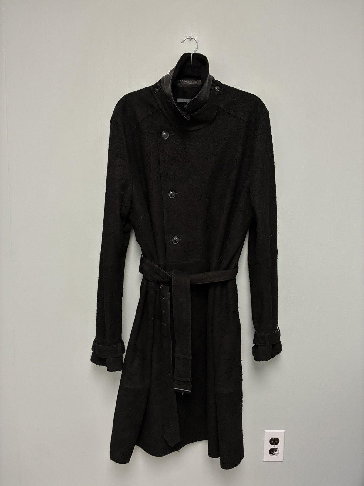John Varvatos Suede Trench Coat EU 58 USA 48 Size US XXL / EU 58 / 5 - 16 Thumbnail