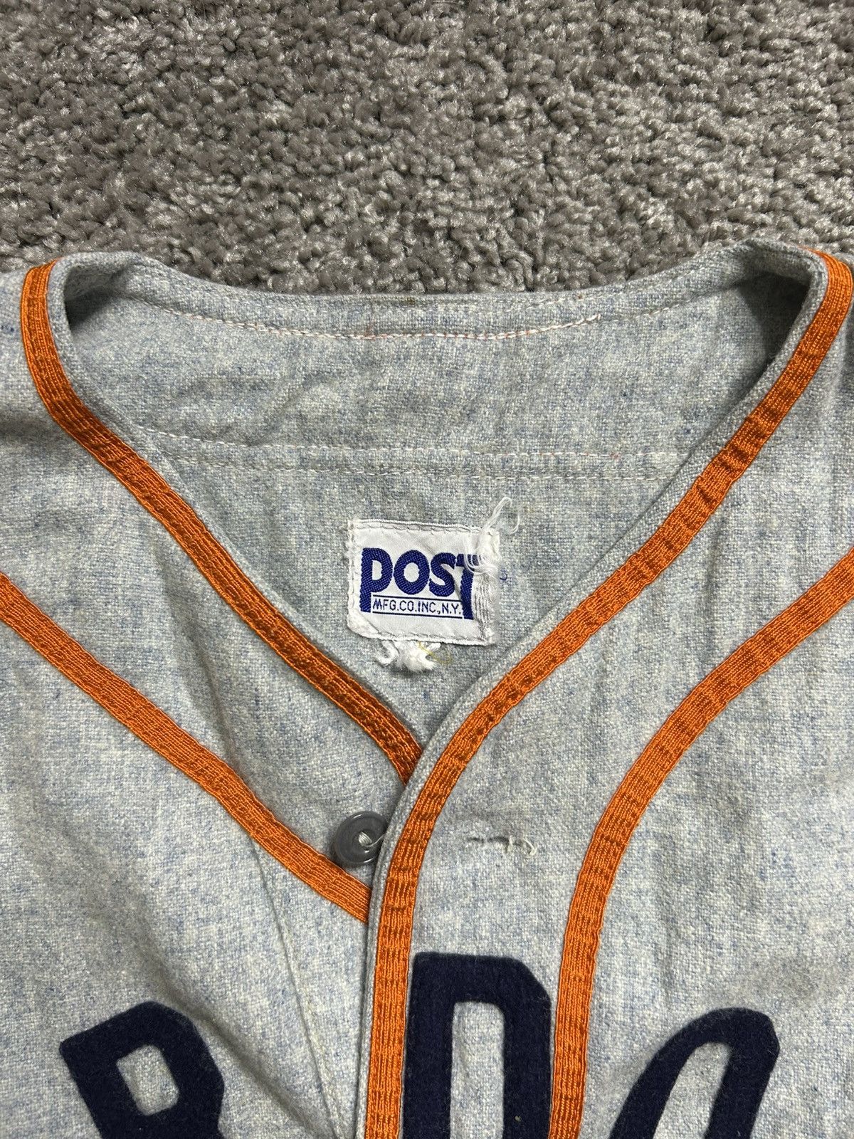 Vintage Vintage 50s/60s Post Cardozo #24 Wool Baseball Jersey Size US XL / EU 56 / 4 - 5 Thumbnail
