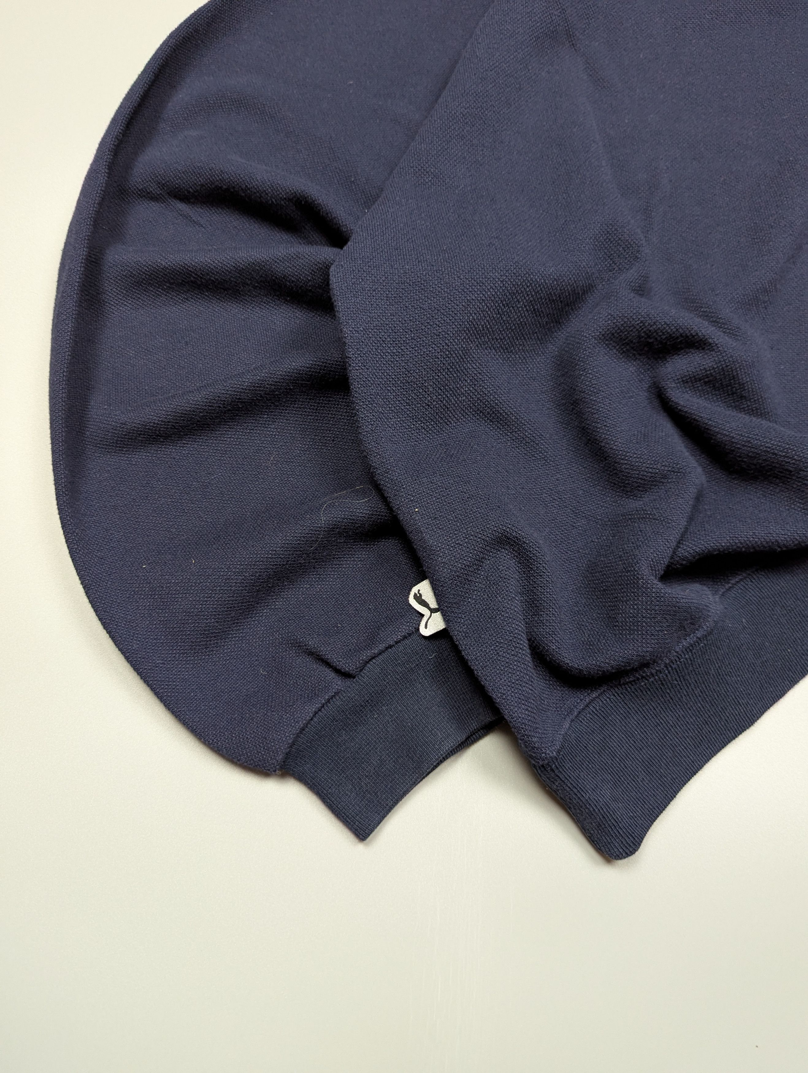 Puma VTG Puma Striped Logo Sweatshirt Navy Cotton Pullover Size US S / EU 44-46 / 1 - 10 Thumbnail