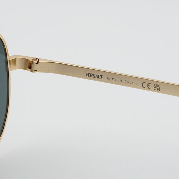 Versace Versace VE2293 1002/87 Square Sunglasses - Gold Frame, Grey Size ONE SIZE - 7 Thumbnail