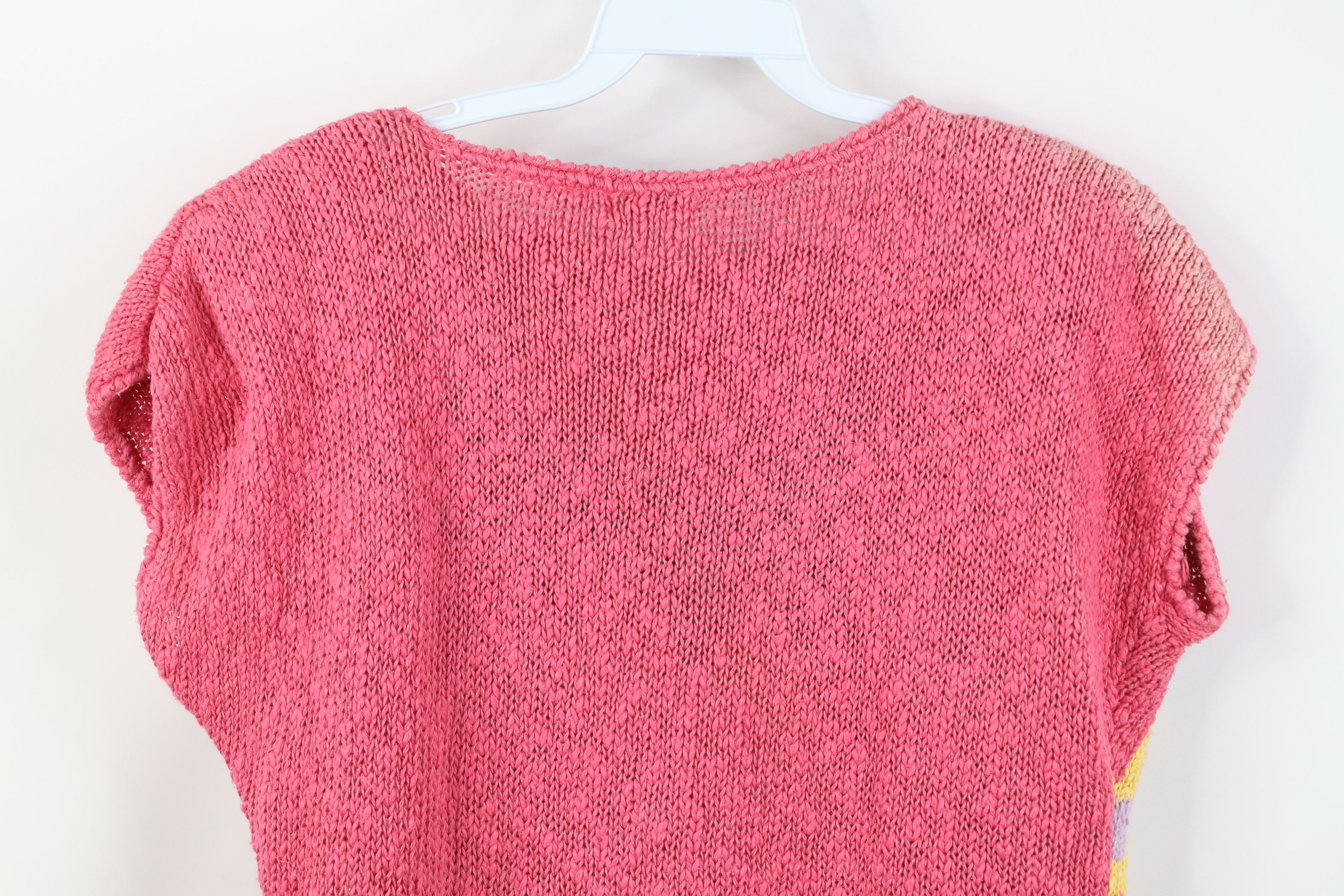 Vintage Vintage 70s 80s Streetwear Abstract Flower Knit Sweater Size M / US 6-8 / IT 42-44 - 9 Thumbnail