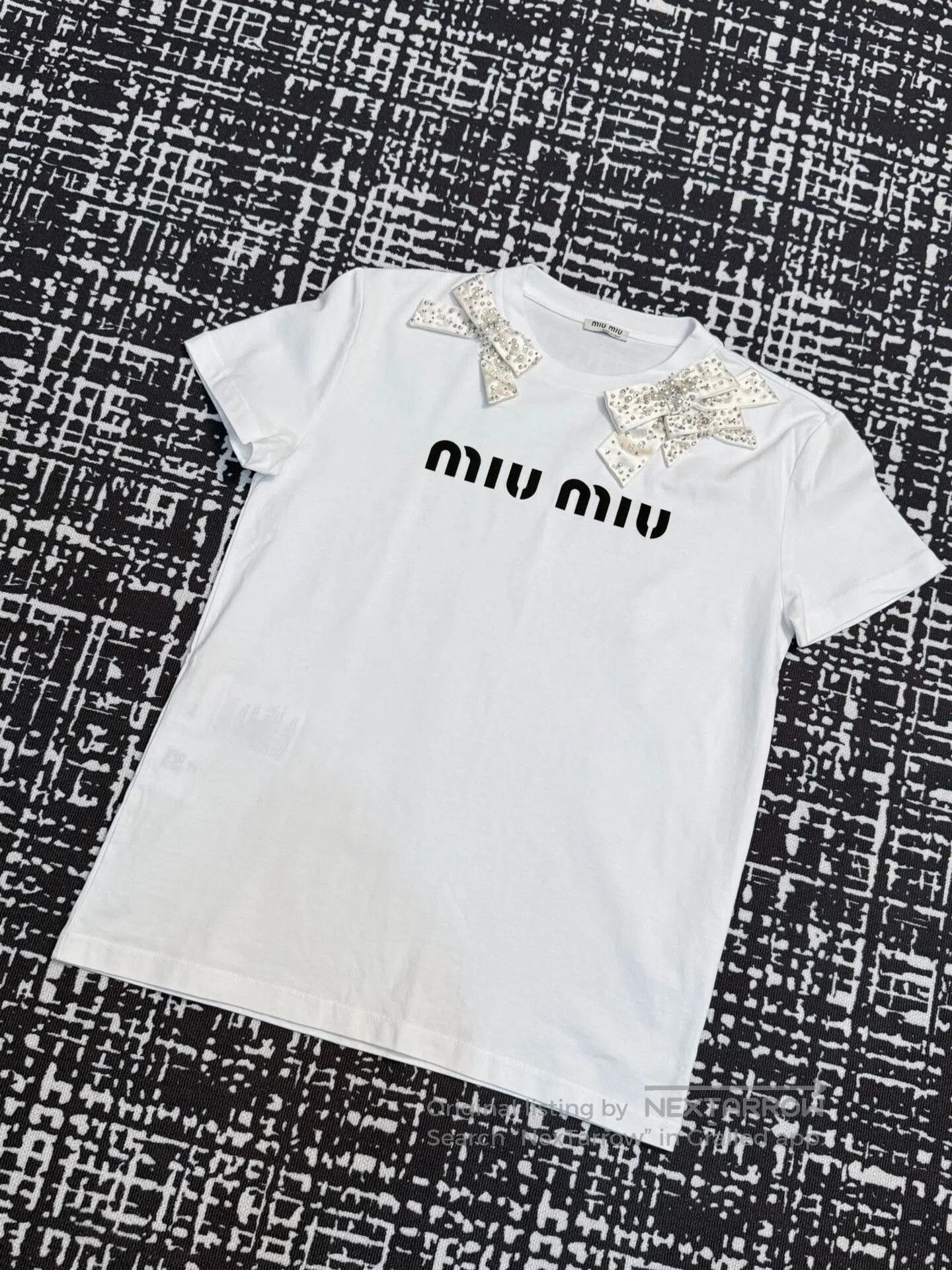 Other White Butterfly Pearl Rhinestone Top. Size ONE SIZE - 1 Thumbnail