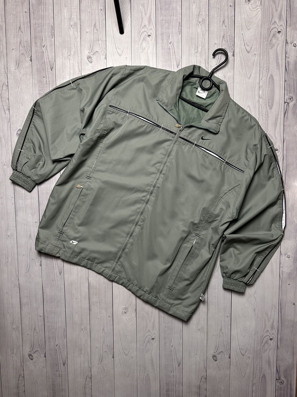Nike × Vintage Vintage Nike track suit logo green rare size M drill pants Size US M / EU 48-50 / 2 - 2 Thumbnail
