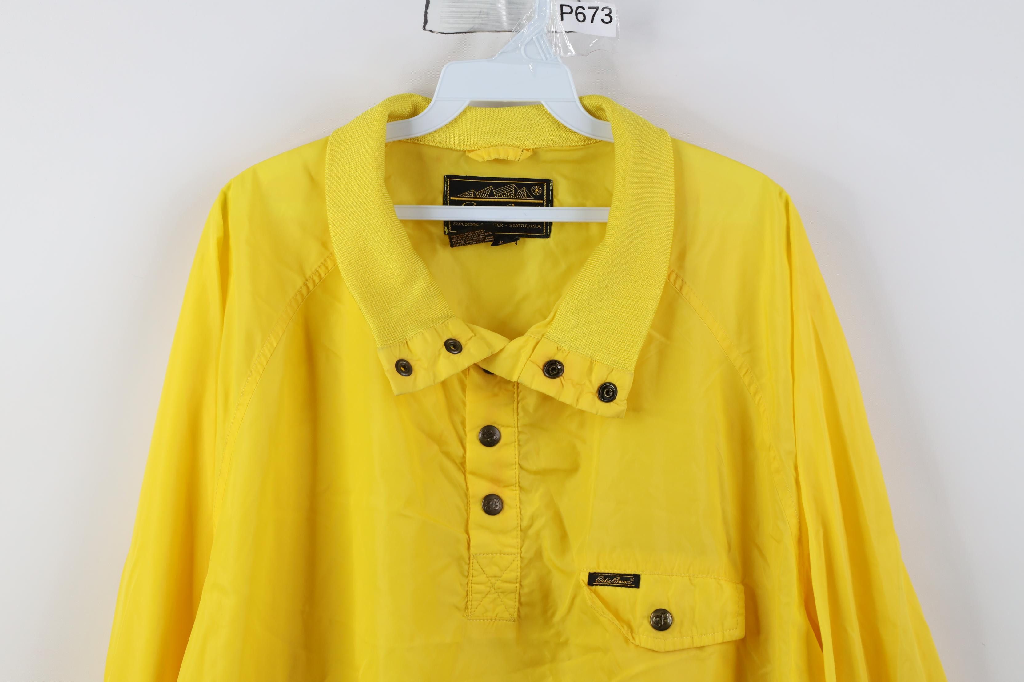 Eddie Bauer Vintage 90s Eddie Bauer Pullover Windbraker Jacket Yellow Size US XXL / EU 58 / 5 - 2 Thumbnail