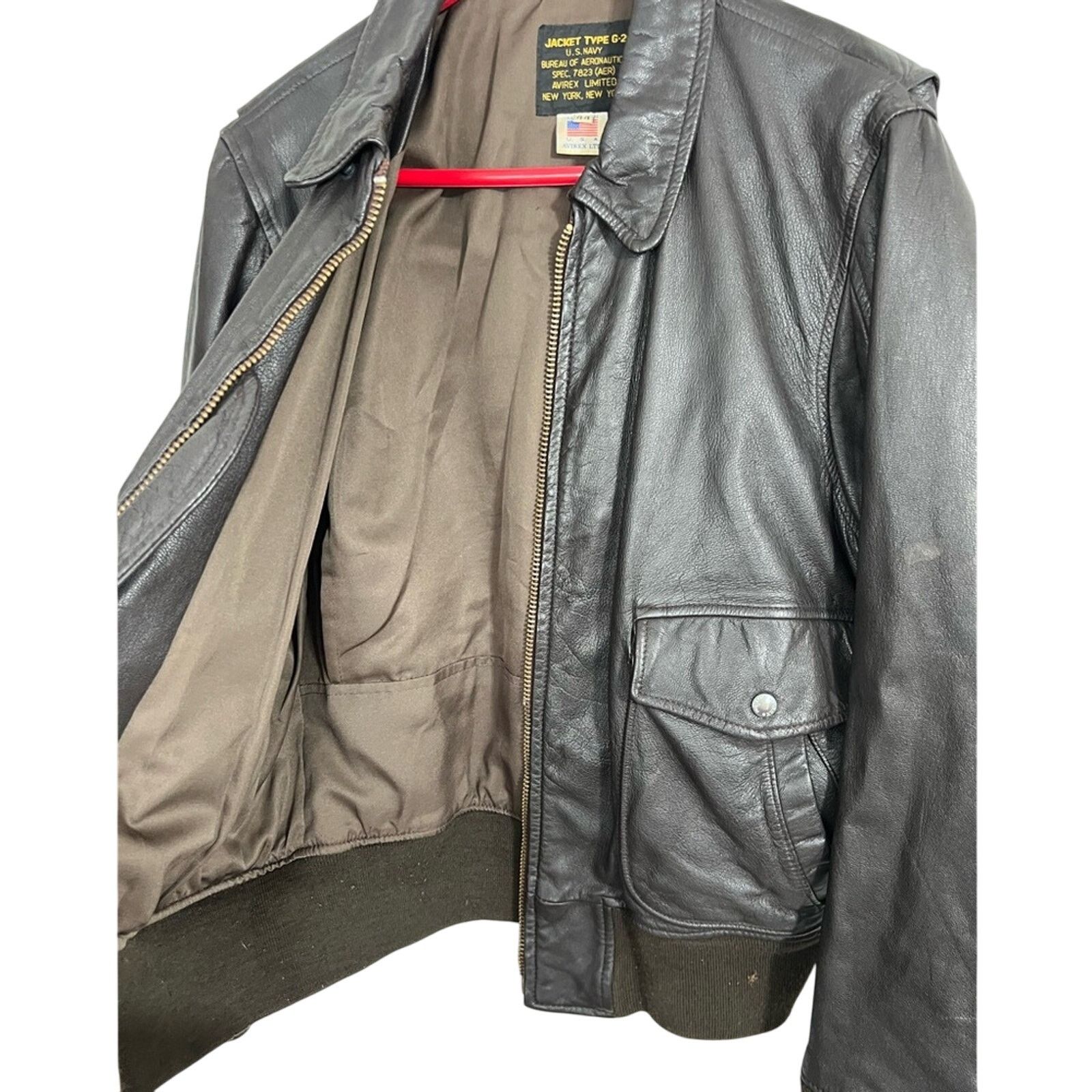Avirex Avirex G-2 Jacket Mens 44 L Goatskin Leather US Navy Bomber Size US L / EU 52-54 / 3 - 15 Thumbnail