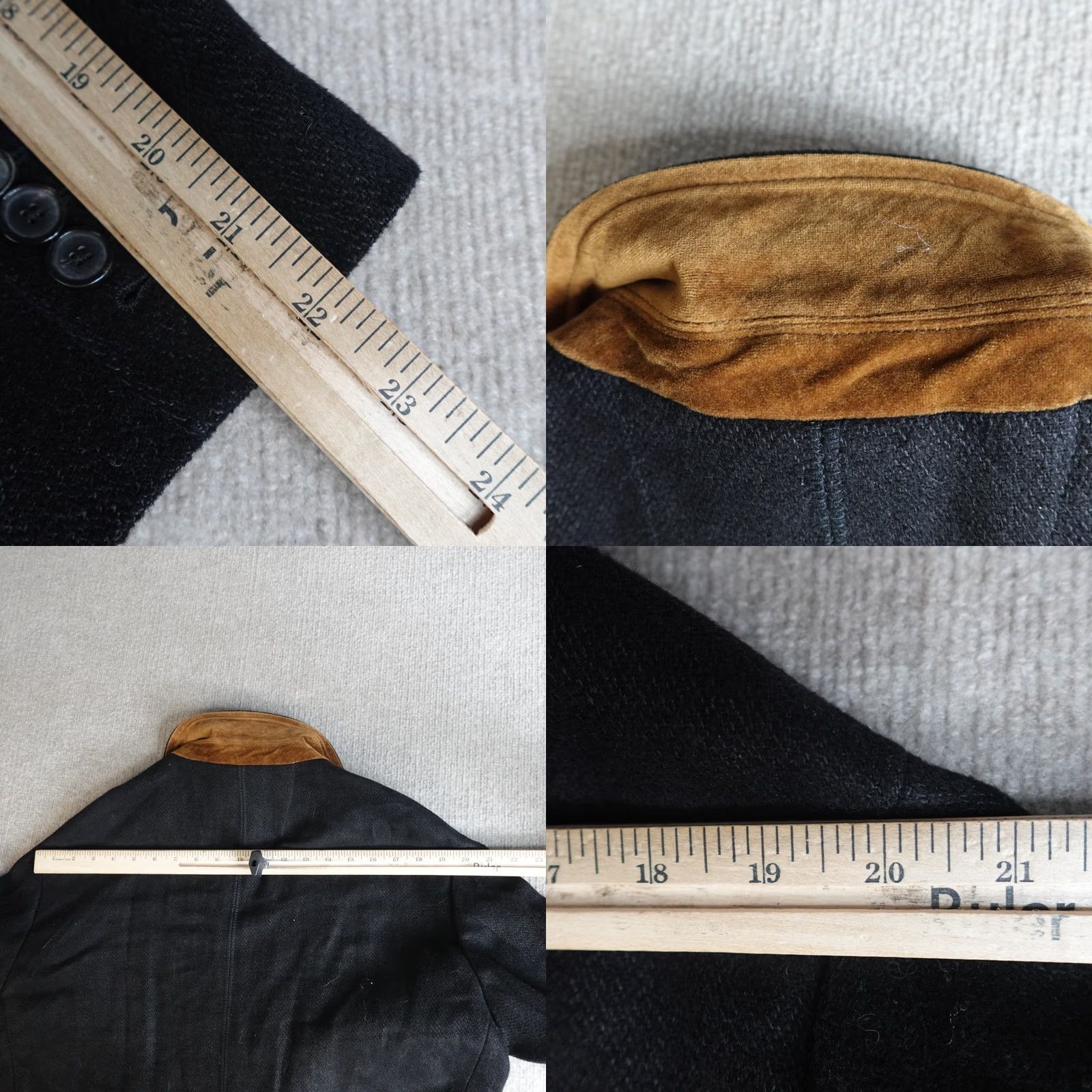Vintage On This Day OTD Womens Coat OSZ Black Linen Oversized Long Sleeve Zip Casual Dry Clean Only Regular Size ONE SIZE - 10 Thumbnail