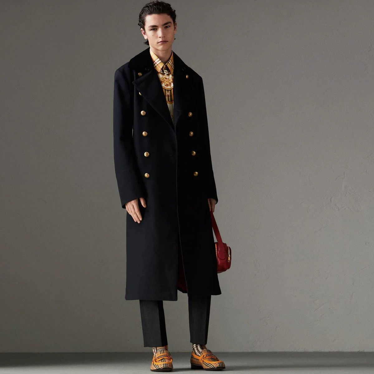 Burberry Burberry London Doeskin Black Double Breasted Coat Gold 52 Size US L / EU 52-54 / 3 - 2 Thumbnail