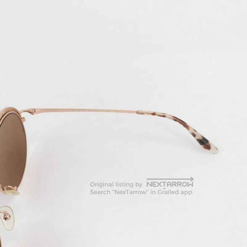 Prada Prada Round Logo Sunglasses with Side Logo. Size ONE SIZE - 5 Thumbnail