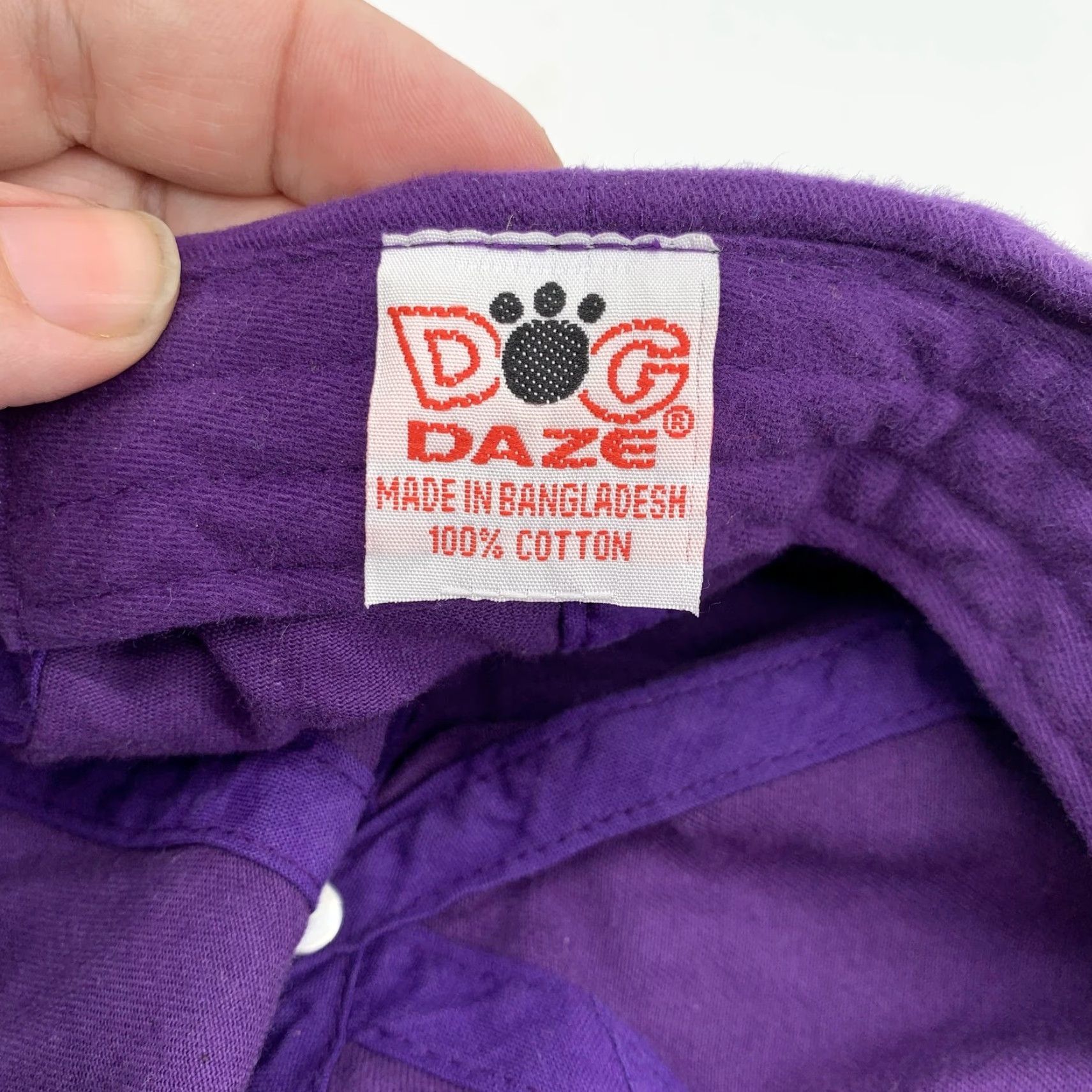 Vintage Dog Daze Hat Cap Adjustable One Size Purple Twill Baseball Mens Solid Cotton Cap Size ONE SIZE - 5 Thumbnail