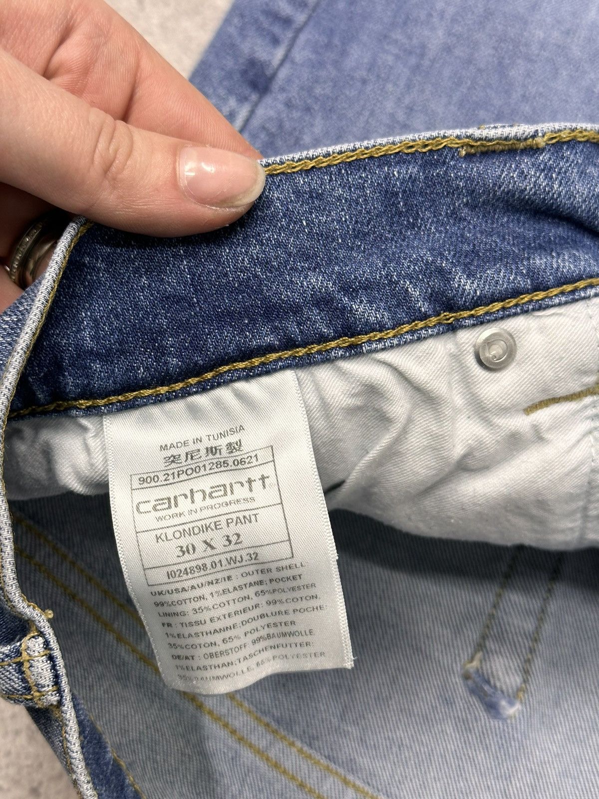 Carhartt Carhartt Blue Slim Denim Pants Excellent Condition Size 30 Size US 30 / EU 46 - 7 Thumbnail