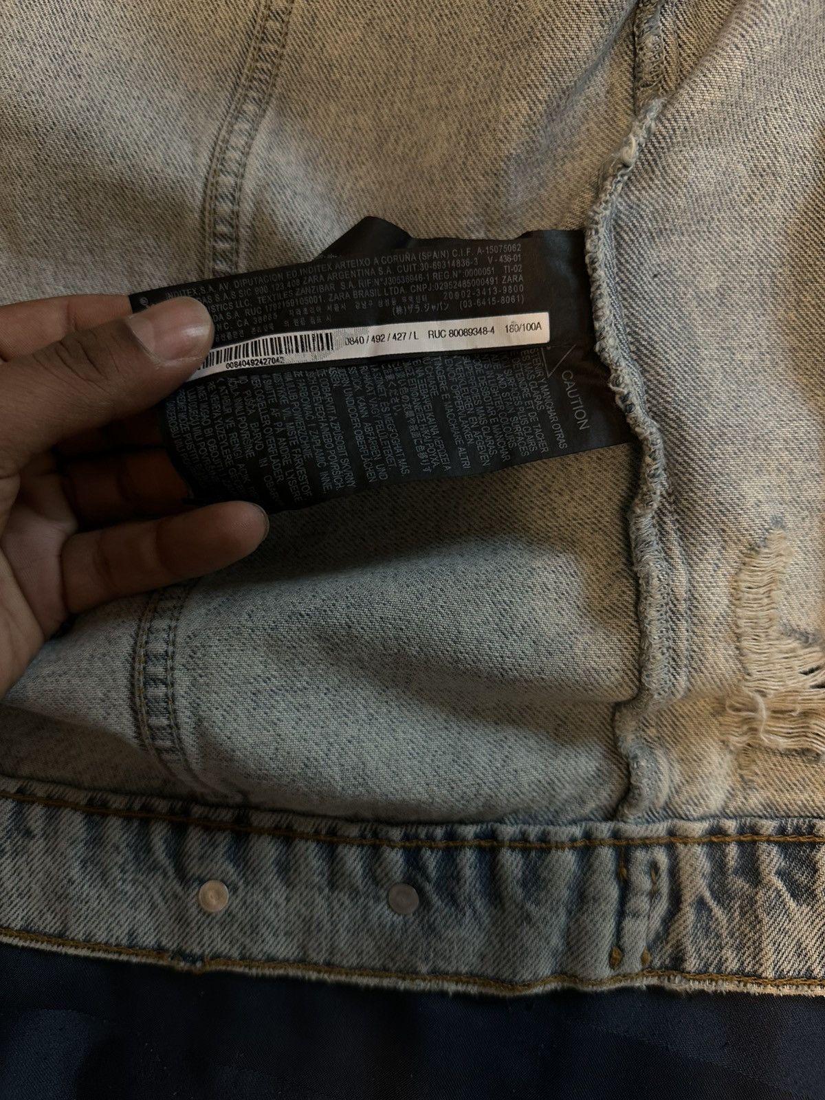 Vintage × Zara Vintage Zara Denim Jacket Size US L / EU 52-54 / 3 - 6 Thumbnail