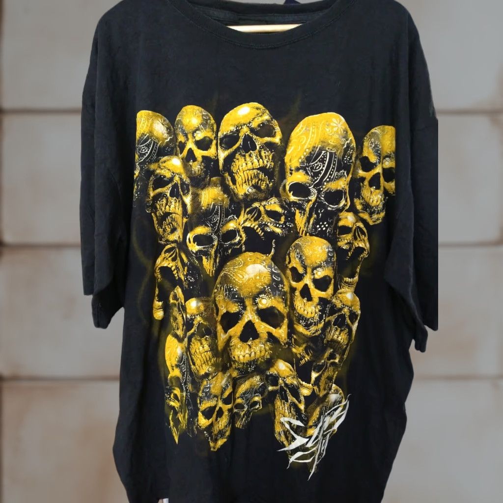 Changes VINTAGE Changes Stay Fly Skull T-shirt Made In USA 3XL Black Modern AZTEC Mayan Art Skull Sweatshirt? Size US XXL / EU 58 / 5 - 1 Thumbnail