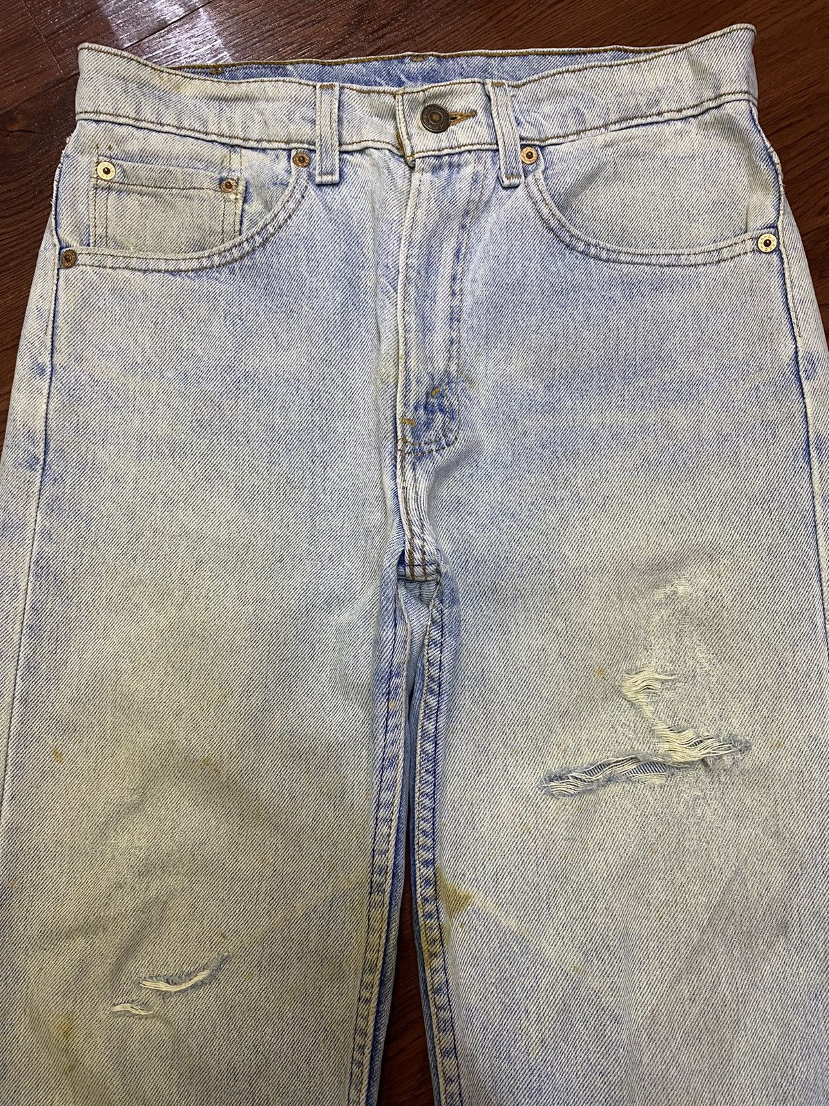 Levi's × Levi's Vintage Clothing Vintage Levis505 90s Faded Wash Distressed Loose Jeans Size US 32 / EU 48 - 3 Thumbnail