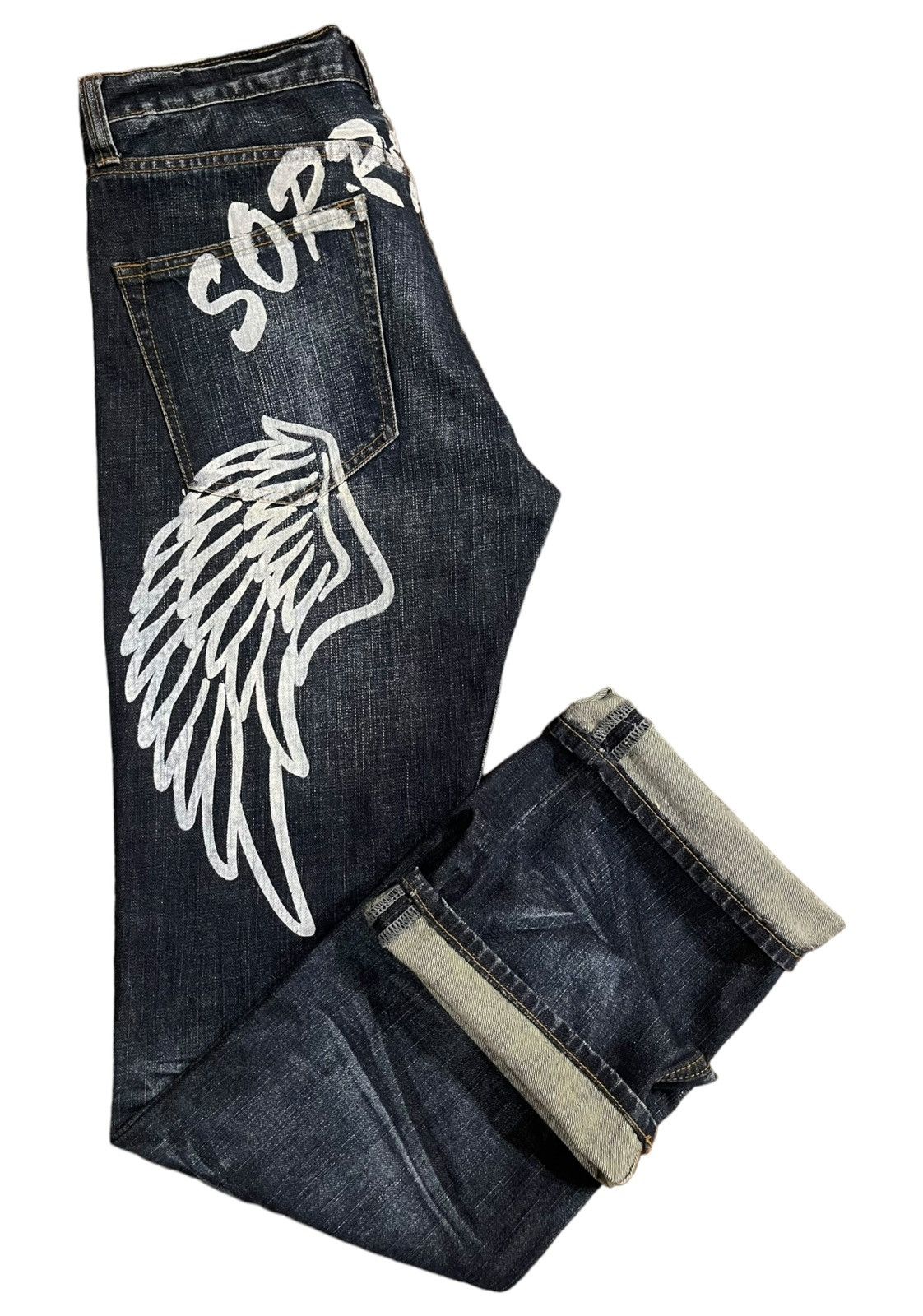 Japanese Brand Vintage Daicock Sorridere “DEATH NOTE” Jeans Size US 34 / EU 50 - 8 Thumbnail