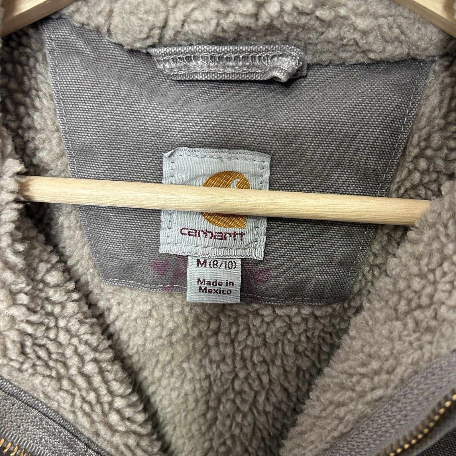 Carhartt Y2K Carhartt Sherpa-Lined Hooded Detroit Jacket “Gray” WJ141 Size M / US 6-8 / IT 42-44 - 8 Thumbnail