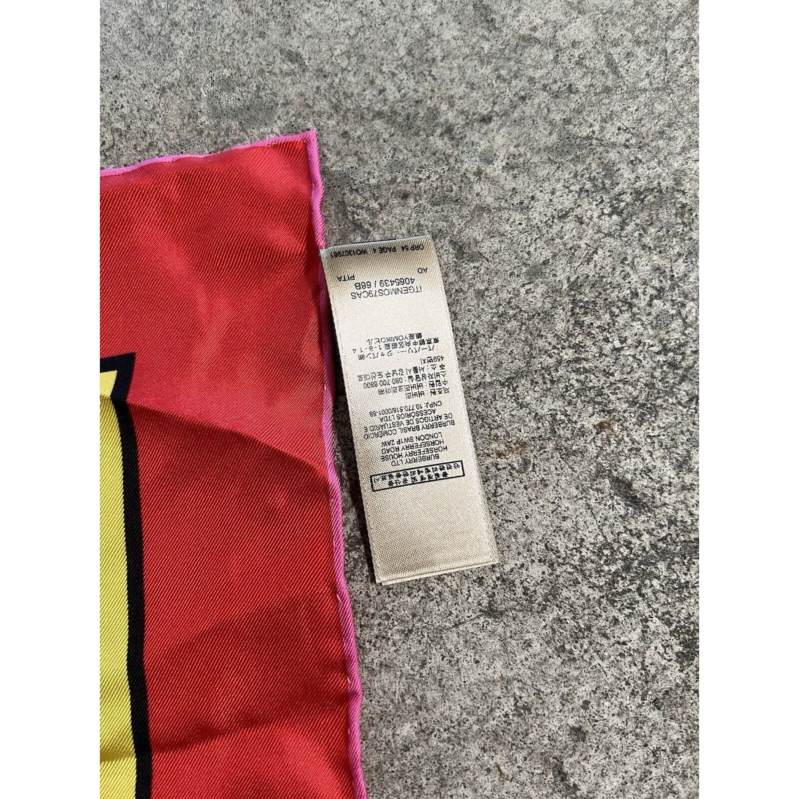 Burberry Burberry Women Scarf 100% Silk NWT Multicolor London Printed Size ONE SIZE - 4 Thumbnail